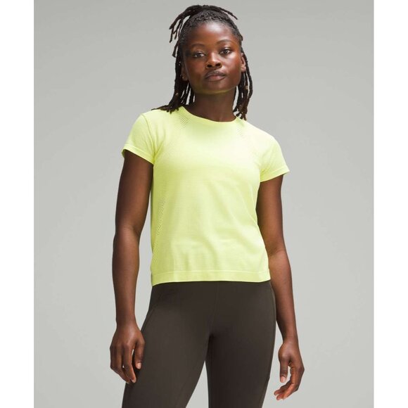 Lululemon Tops - Size 4 Lululemon Train to be Short Sleeve Shirt Neon Electric Lemon Yellow